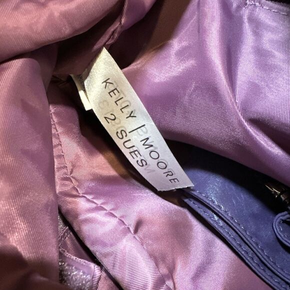 Kelly Moore Camera Bag The Libby Shoulder Bag Purple with Purple Lining - Picture 9 of 11